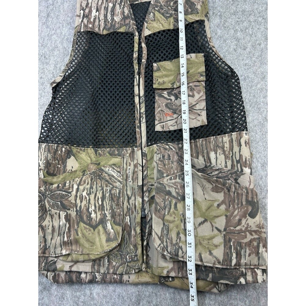 10X Shooting Vest Size L Mesh Camo Hunting Clay Trap with Recoil Pad Realtree - Picture 2 of 10
